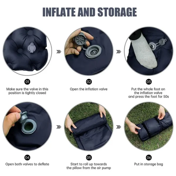 WESTTUNE's Double Inflatable Mattress with Built-in Pillow