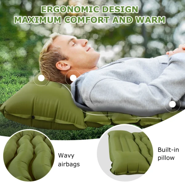 WESTTUNE's Inflatable Sleeping Pad with Pillow