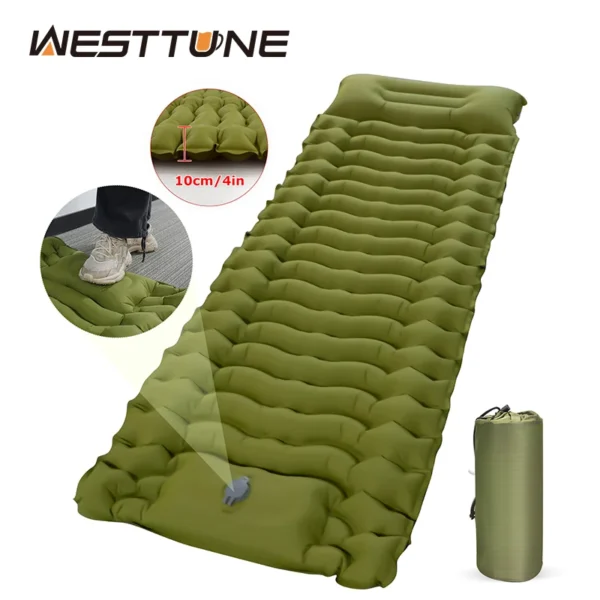 WESTTUNE's Inflatable Sleeping Pad with Pillow
