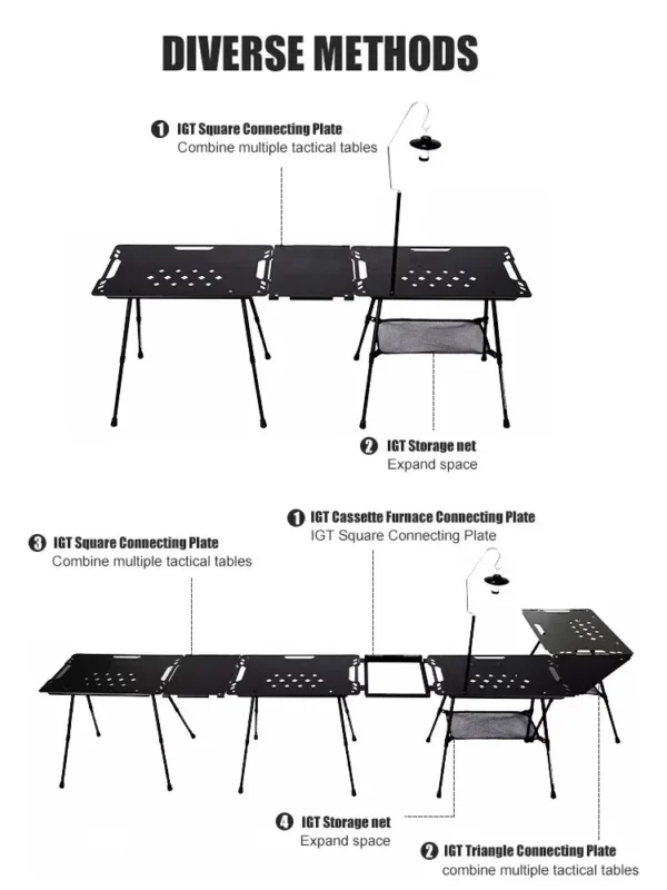 WESTTUNE's Tactical Folding Table with Accessories