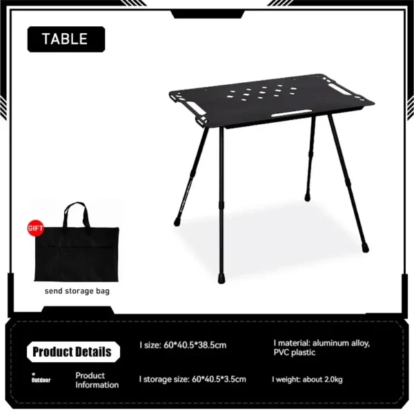 WESTTUNE's Tactical Folding Table with Accessories