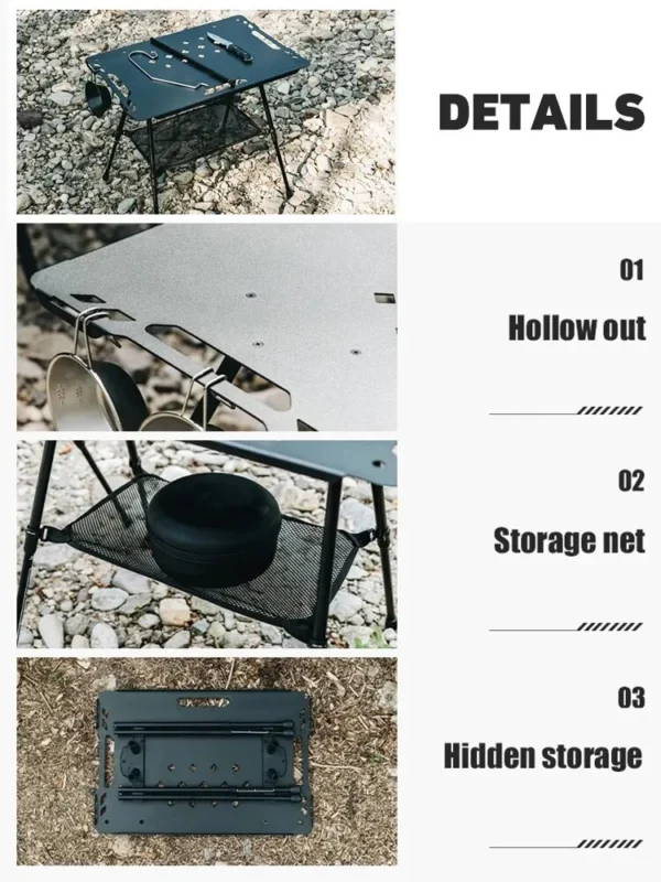 WESTTUNE's Tactical Folding Table with Accessories