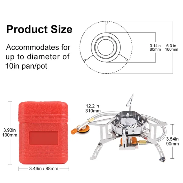 Widesea's Camping Wind Proof Gas Burner
