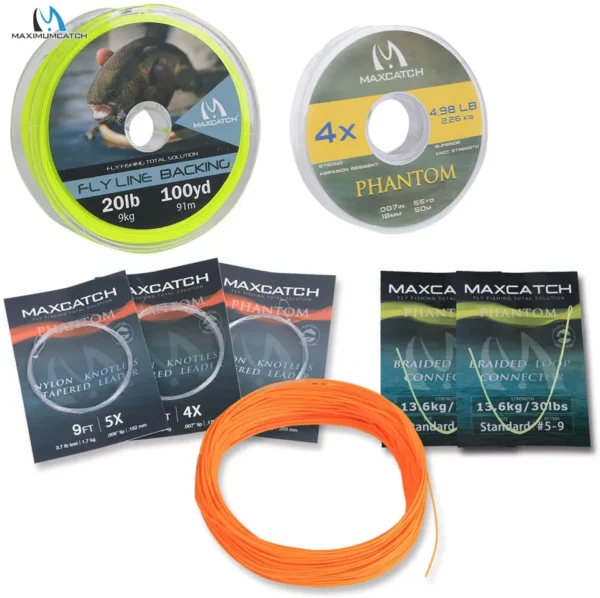 MAXIMUMCATCH's 100FT 1-9wt Fly Fishing Line Combo Weight Forward Floating Fly Line, Backing line, Tippet , Leader, Loop Connector - Image 13