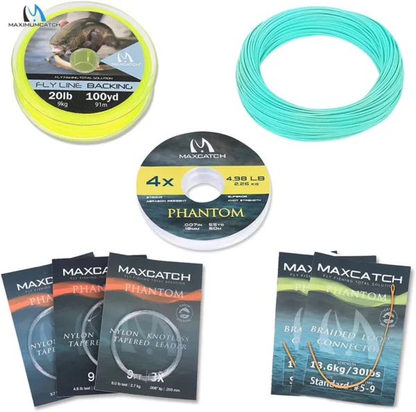 MAXIMUMCATCH's 100FT 1-9wt Fly Fishing Line Combo Weight Forward Floating Fly Line, Backing line, Tippet , Leader, Loop Connector - Image 10