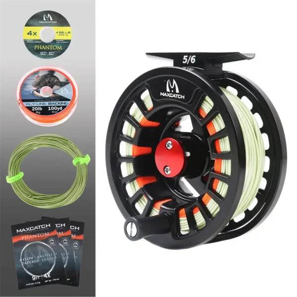 Maximumcatch 3-8WT Plastic/Aluminum Large Arbor Pre-spooled Fly Fishing Reel - Image 5