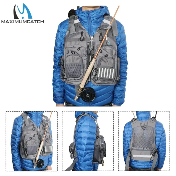 MAXIMUMCATCH's Fly Fishing Vest with Detachable Cushion - Image 6