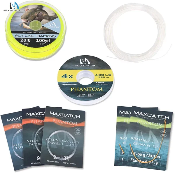 MAXIMUMCATCH's 100FT 1-9wt Fly Fishing Line Combo Weight Forward Floating Fly Line, Backing line, Tippet , Leader, Loop Connector - Image 2