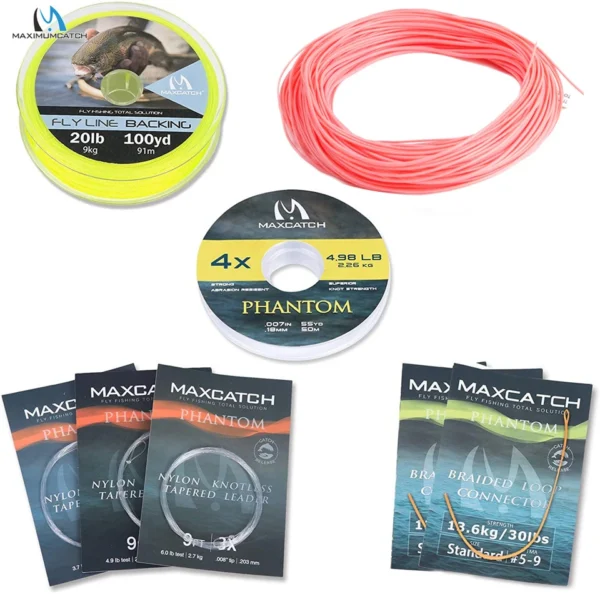 MAXIMUMCATCH's 100FT 1-9wt Fly Fishing Line Combo Weight Forward Floating Fly Line, Backing line, Tippet , Leader, Loop Connector - Image 8