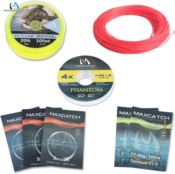 MAXIMUMCATCH's 100FT 1-9wt Fly Fishing Line Combo Weight Forward Floating Fly Line, Backing line, Tippet , Leader, Loop Connector - Image 14