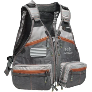 BASSDASH's FV07 Fly Fishing Vest Adjustable Size with Detachable Water Bottle Holder