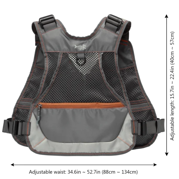 BASSDASH's FV09 Fly Fishing Vest for Youths Kids Adjustable Size with Multiple Pockets