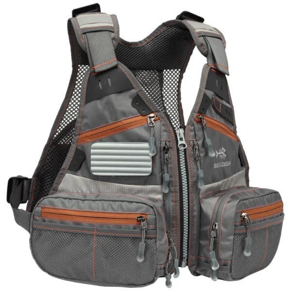 BASSDASH's FV09 Fly Fishing Vest for Youths Kids Adjustable Size with Multiple Pockets