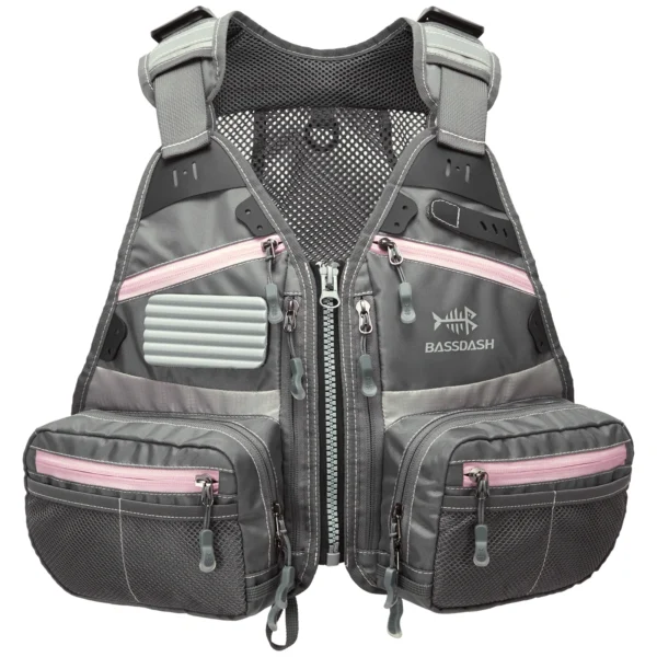 BASSDASH's FV09 Fly Fishing Vest for Youths Kids Adjustable Size with Multiple Pockets