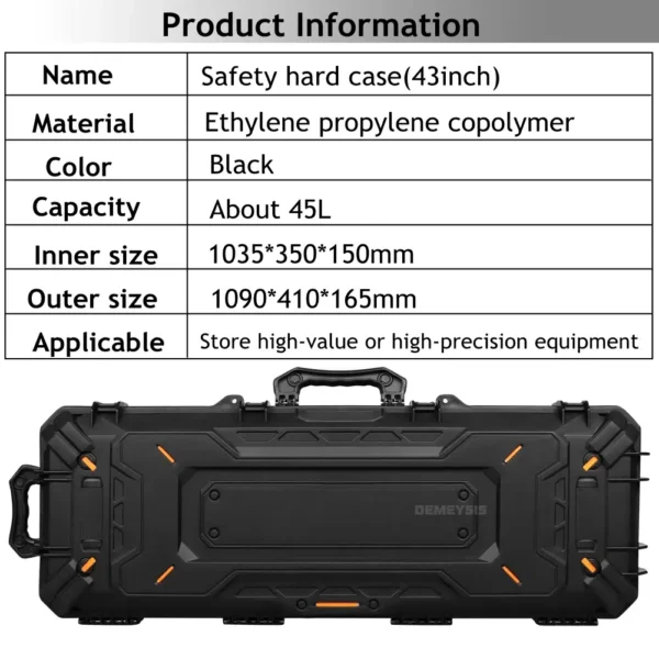 DENEYSIS's 43 Inch Hard Shell Gun Case