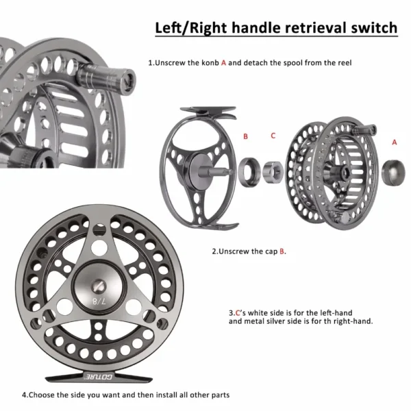 GOTURE's  Fly Fishing Reel 3/4 5/6 7/8 9/10 2+1BB Max Drag 8kg