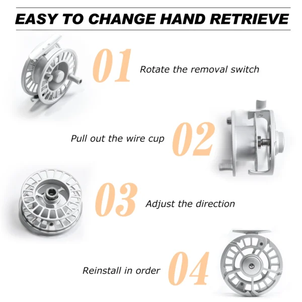 GOTURE's  Fly Fishing Reel 3/4-5/6-7/8-9/10 WT Left/Right Hand