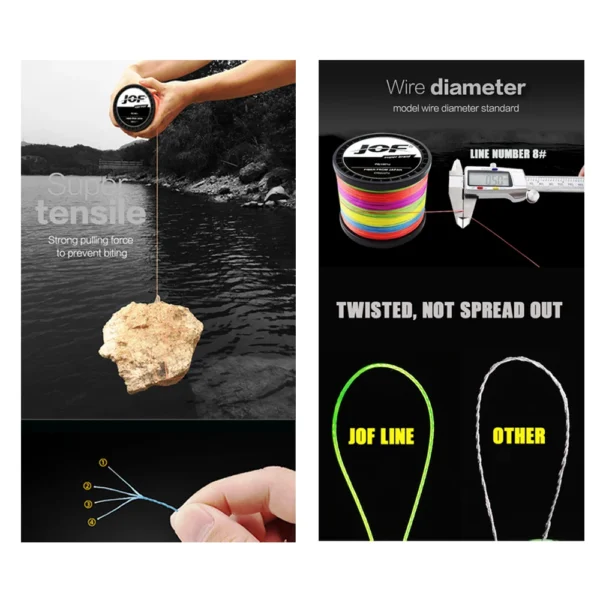 JOF 4 Strands Braided Fishing Line - Image 5