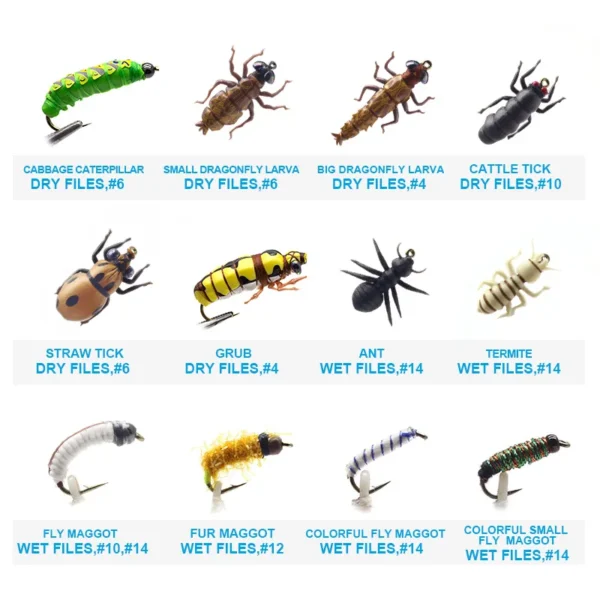 YAZHIDA's 180pcs wet dry fly fishing set - Image 2