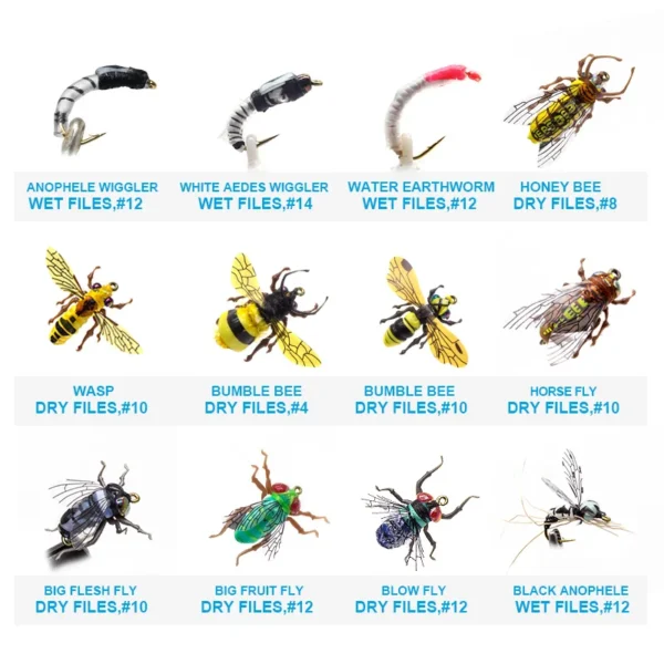 YAZHIDA's 180pcs wet dry fly fishing set - Image 3