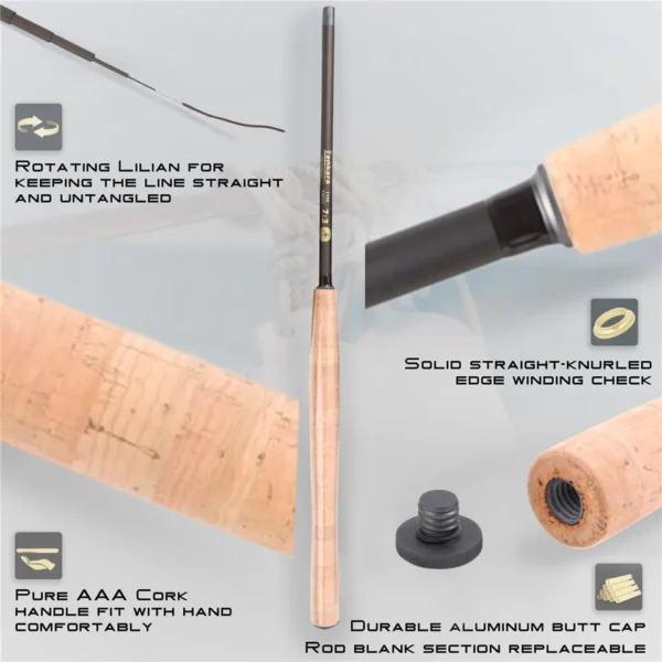 MAXIMUMCATCH's 9-13FT 7:3 Telescoping Tenkara Fly Fishing Rod Fast Action 9 Segments