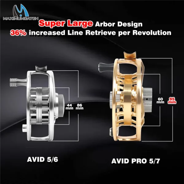 MAXIMUMCATCH's AVID PRO 3-11wt Super Large Arbor Fly Fishing Reel