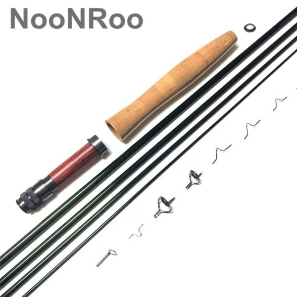 NooNRoo DIY Fly Fishing Rod Combo Kit Fly Blank, A Grade Cork Grip, Combo, IM8, 9ft, 3 WT, 5 Wt, 6wt