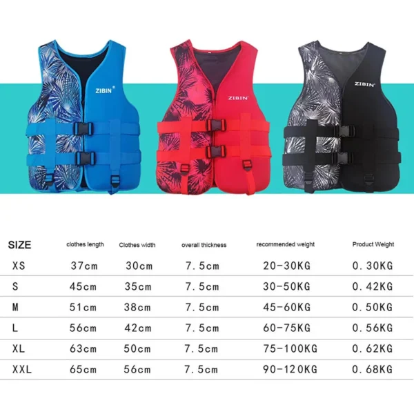 OULYLAN's Rafting Neoprene Life Vest for Fishing and Rafting