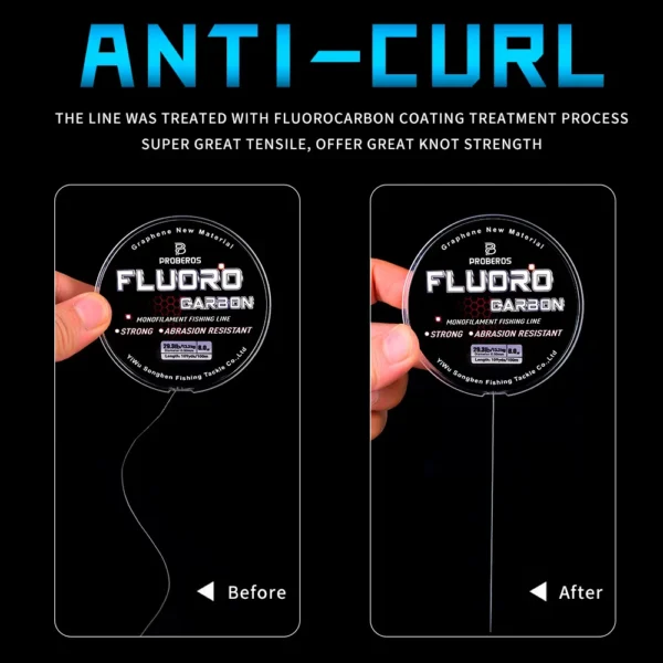 PROBEROS' 100M Fluorocarbon Coating Fishing Sinking Line