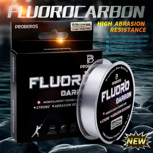 PROBEROS' 100M Fluorocarbon Coating Fishing Sinking Line