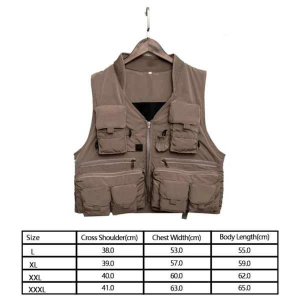 Quick Dry Fishing Vest Multi Pockets