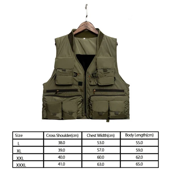 Quick Dry Fishing Vest Multi Pockets