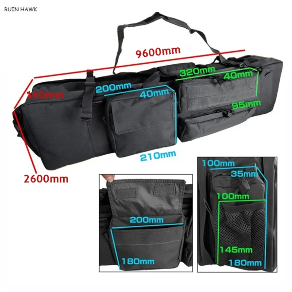 RUIN HAWK Tactical Gun Bag  With Shoulder Strap