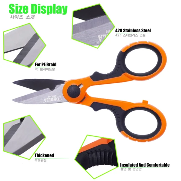 SAMOLLA's 420 Stainless Steel Fishing Scissors
