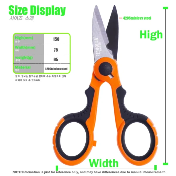 SAMOLLA's 420 Stainless Steel Fishing Scissors