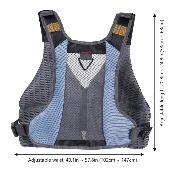 BASSDASH's Fly Fishing Vest with Pockets Adjustable Size - Image 4