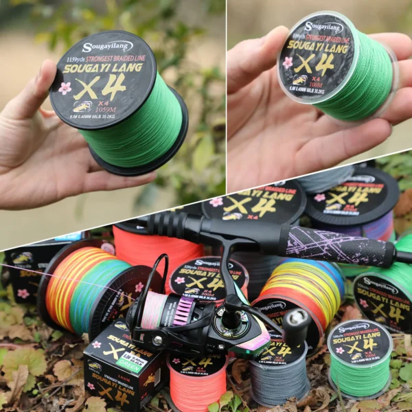 Sougayilang Braided Line 4X 100/300m 5 Color - Image 5