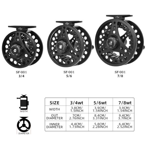 SF's Fly Fishing Reel 3/4,5/6,7/8WT Fly Reel