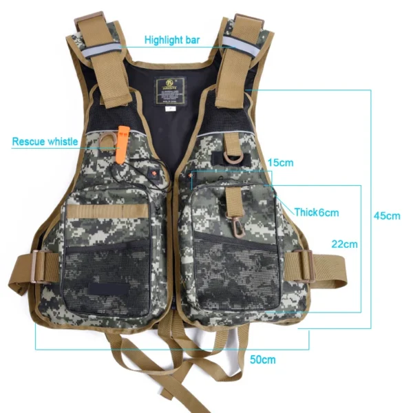 Ultralight Oxford Camouflage Fly Fishing Vest