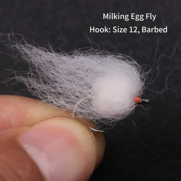 WIFREO's 36pcs/Box Milking Egg Fly Combo Set Trout Glow Bug Size 12#
