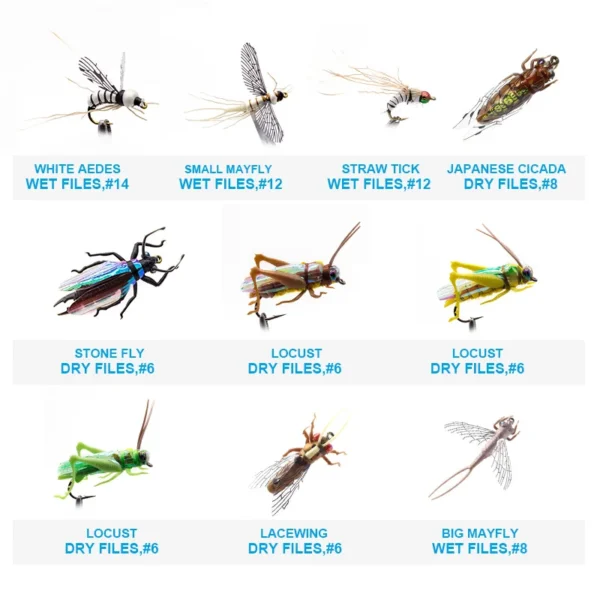YAZHIDA's 90pcs wet dry fly fishing set