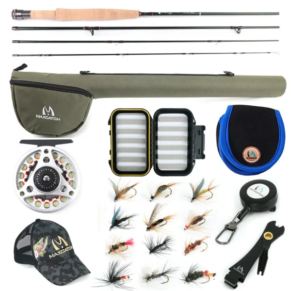 Maximumcatch Small Stream Creek Fly Fishing Rod Aluminum Reel Line Kit 6ft-7.6ft 2/3wt