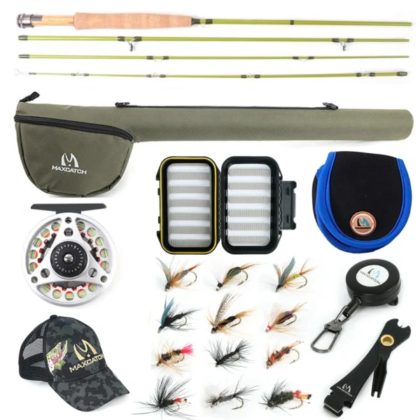 Maximumcatch Small Stream Creek Fly Fishing Rod Aluminum Reel Line Kit 6ft-7.6ft 2/3wt