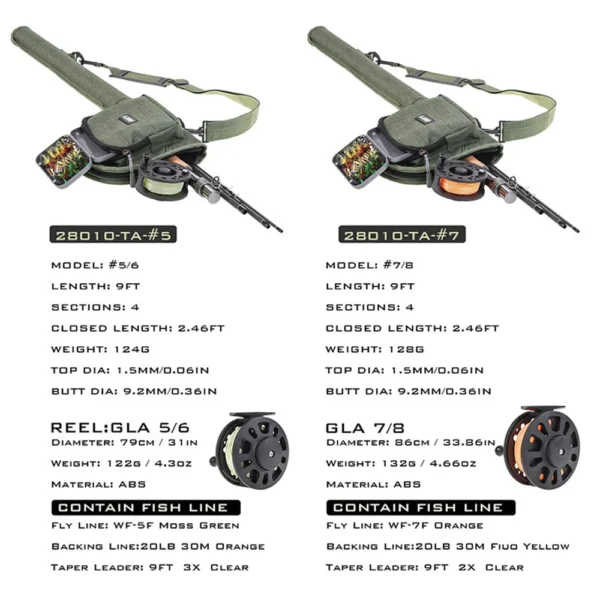 Hewolf's  9ft 2.74m 4/5 5/6 6/7 7/8 Carbon Fiber Fly Rods and Fly Fishing Reel Combo kit - Image 3