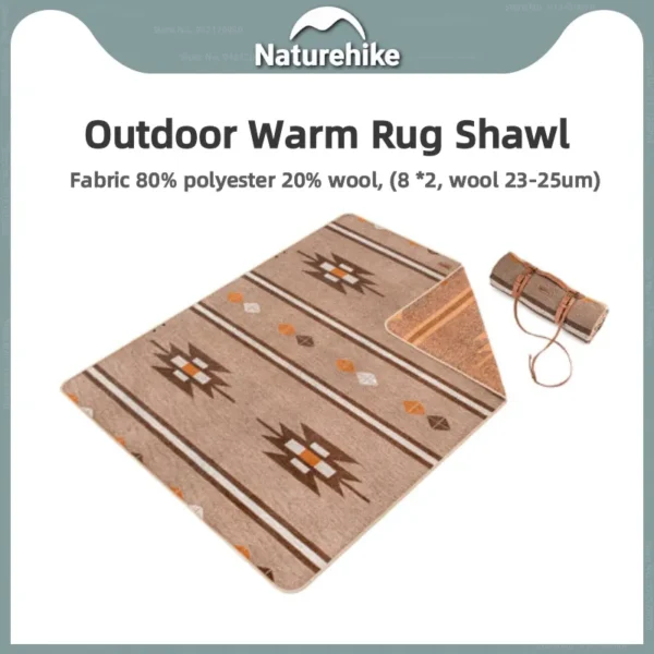 Naturehike Warm Folding Wool Throw Blanket - Image 2