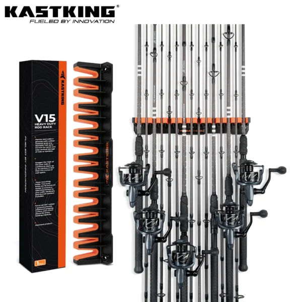 KastKing Patented V15 Vertical Fishing Rod Holder Wall Mounted