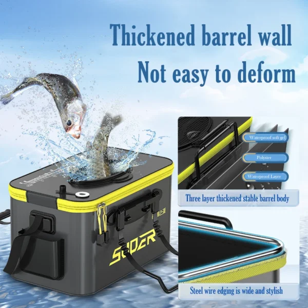 Portable Fishing Bucket Live Fish Box - Image 4