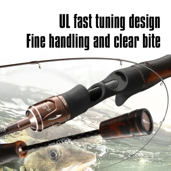 NYA ultra-light Solid Tip Baitcasting/Spinning Fishing Rod Wood - Image 5