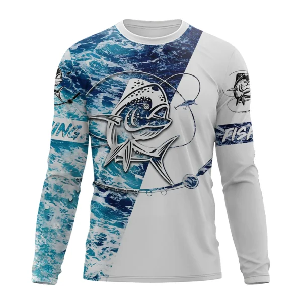 Men Fishing T-shirt Spring Long Sleeve - Image 10