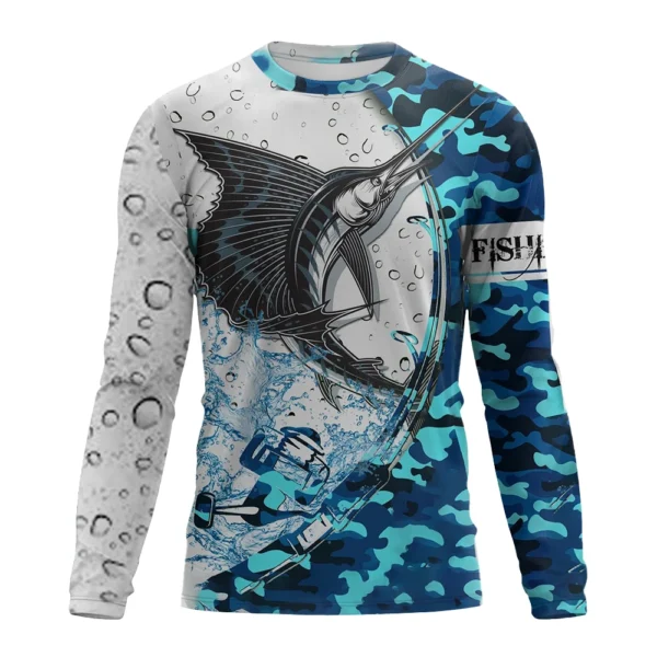 Men Fishing T-shirt Spring Long Sleeve